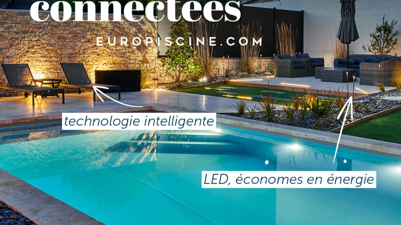 Piscines avec lumières connectées